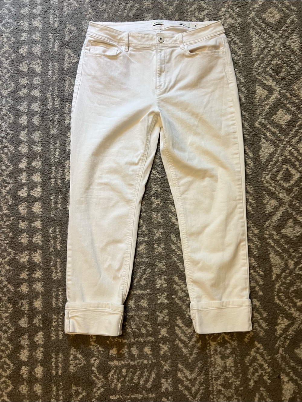 J Jill White Women's Straight-Leg Jeans size 8 (Y100)